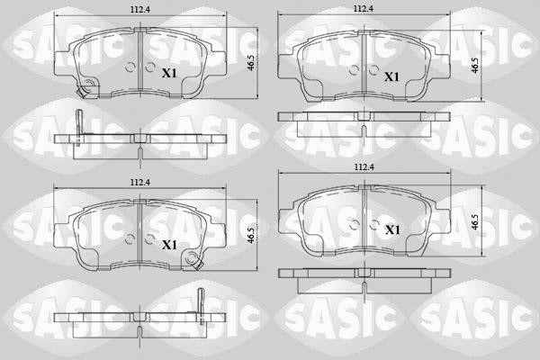 Sasic 6216107 Brake Pad Set, disc brake 6216107
