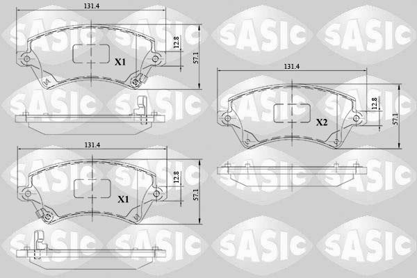 Sasic 6216108 Brake Pad Set, disc brake 6216108