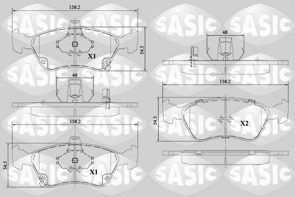 Sasic 6216109 Brake Pad Set, disc brake 6216109