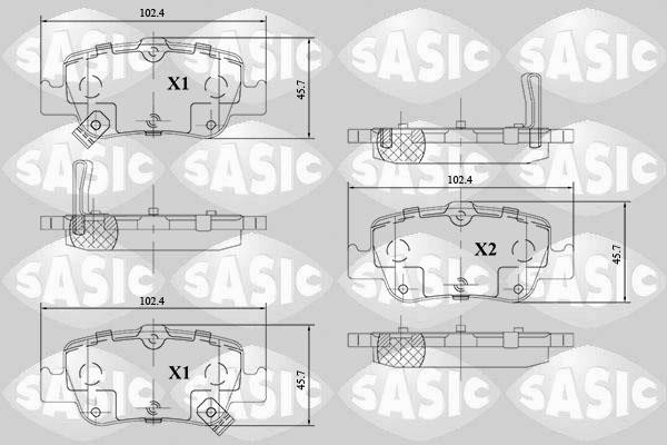 Sasic 6216110 Brake Pad Set, disc brake 6216110