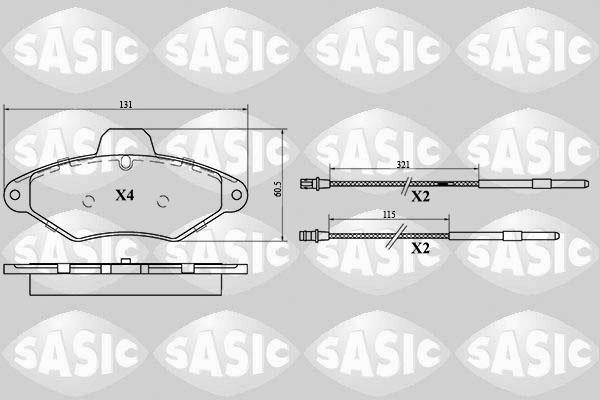 Sasic 6210043 Brake Pad Set, disc brake 6210043