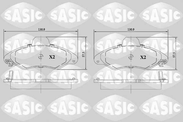 Sasic 6216111 Brake Pad Set, disc brake 6216111