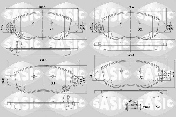 Sasic 6216112 Brake Pad Set, disc brake 6216112