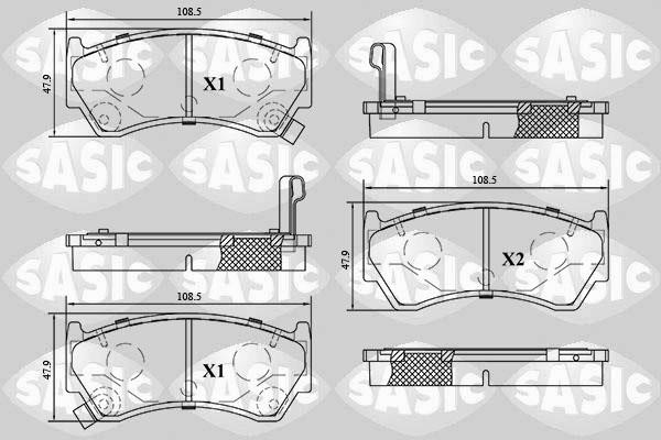 Sasic 6216113 Brake Pad Set, disc brake 6216113