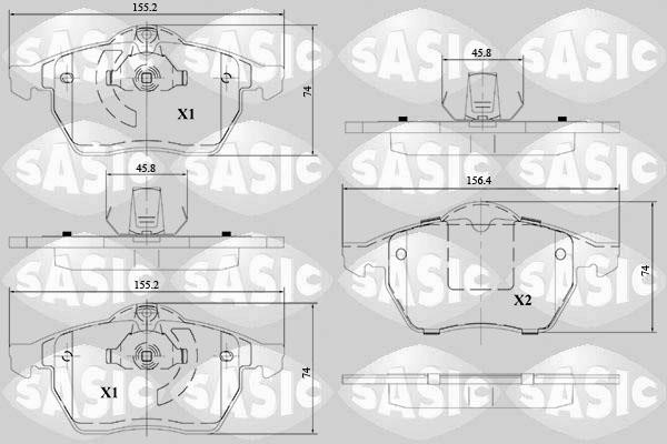 Sasic 6216114 Brake Pad Set, disc brake 6216114