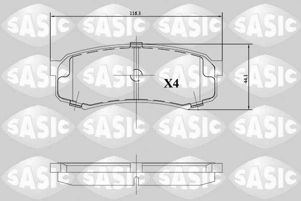 Sasic 6216122 Brake Pad Set, disc brake 6216122
