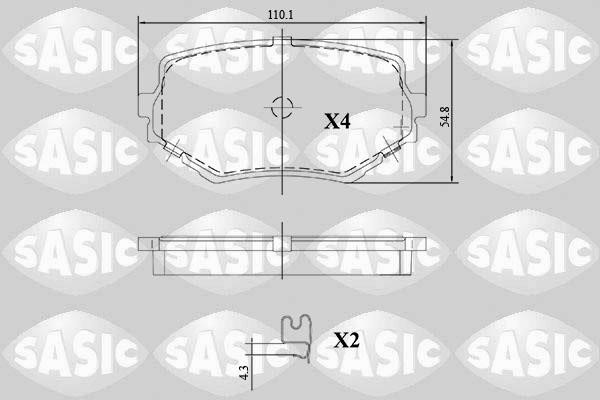 Sasic 6216123 Brake Pad Set, disc brake 6216123