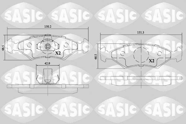 Sasic 6216130 Brake Pad Set, disc brake 6216130