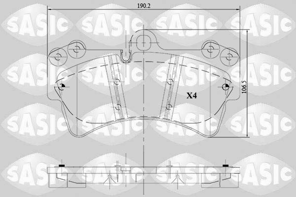 Sasic 6216131 Brake Pad Set, disc brake 6216131