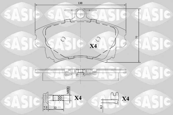 Sasic 6216133 Brake Pad Set, disc brake 6216133