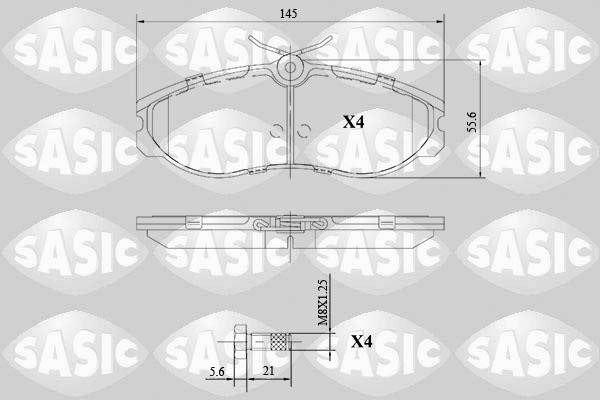 Sasic 6216135 Brake Pad Set, disc brake 6216135
