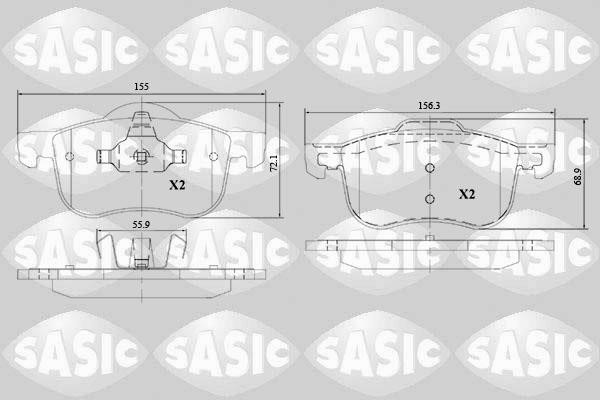 Sasic 6216137 Brake Pad Set, disc brake 6216137