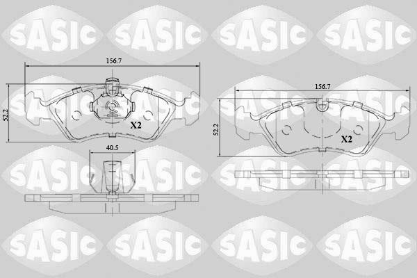 Sasic 6216142 Brake Pad Set, disc brake 6216142