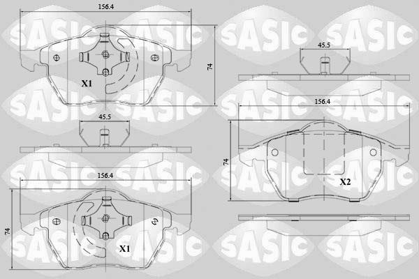 Sasic 6216143 Brake Pad Set, disc brake 6216143
