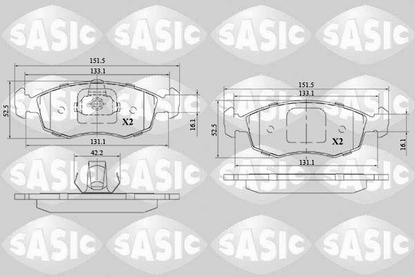 Sasic 6216144 Brake Pad Set, disc brake 6216144