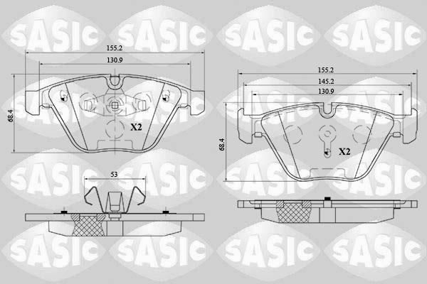 Sasic 6216148 Brake Pad Set, disc brake 6216148