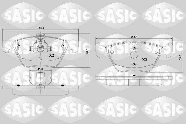 Sasic 6216149 Brake Pad Set, disc brake 6216149