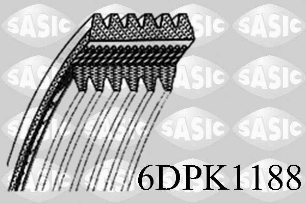 Sasic 6DPK1188 V-Ribbed Belt 6DPK1188