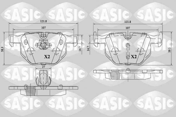 Sasic 6216152 Brake Pad Set, disc brake 6216152