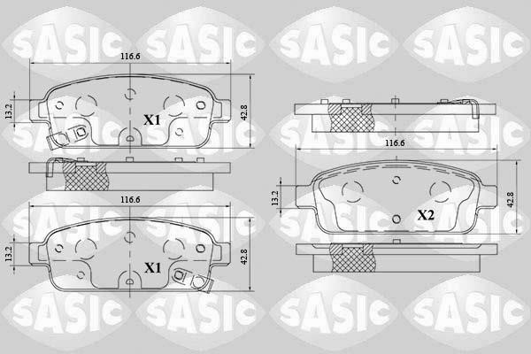 Sasic 6216153 Brake Pad Set, disc brake 6216153