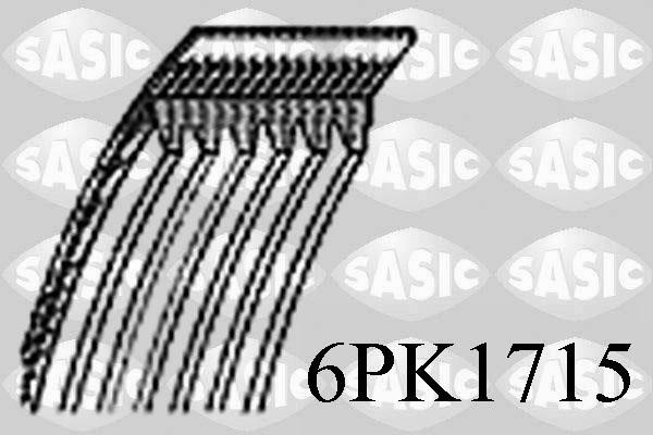 Sasic 6PK1715 V-Ribbed Belt 6PK1715