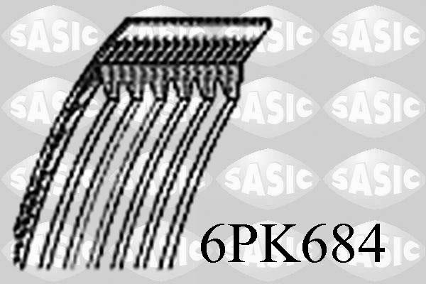Sasic 6PK684 V-Ribbed Belt 6PK684
