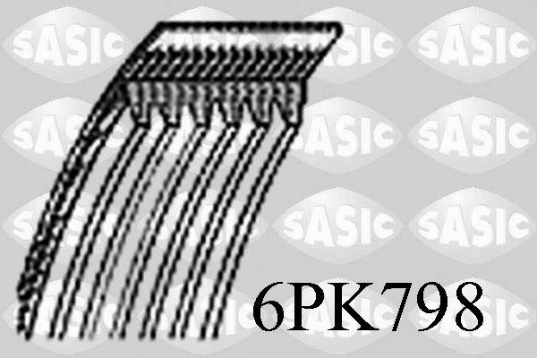 Sasic 6PK798 V-Ribbed Belt 6PK798