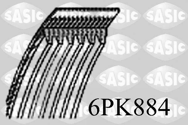 Sasic 6PK884 V-Ribbed Belt 6PK884