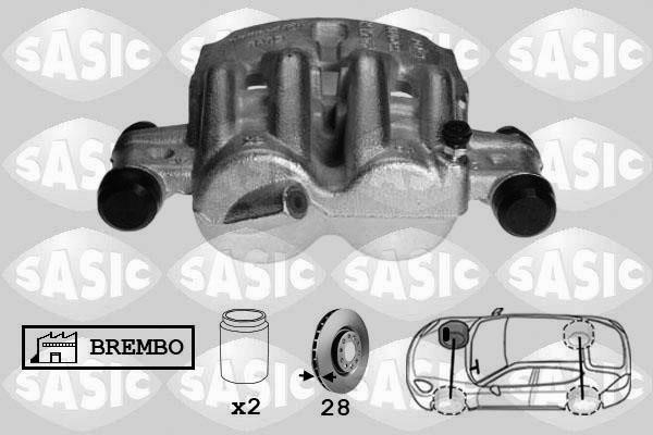 Sasic 6500063 Brake caliper front right 6500063