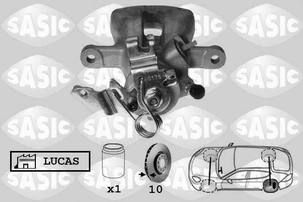 Sasic 6506112 Brake caliper rear left 6506112