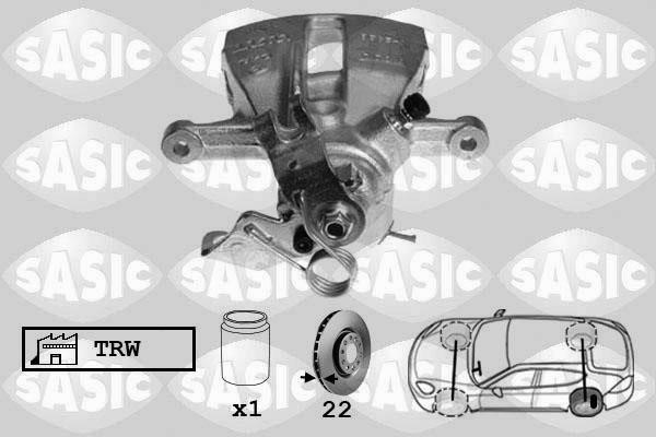 Sasic 6506134 Brake caliper rear left 6506134