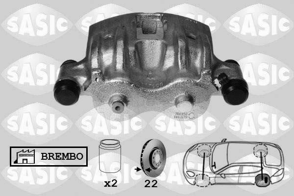Sasic 6506160 Brake caliper rear left 6506160