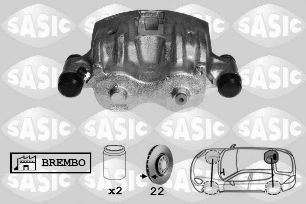 Sasic 6506161 Brake caliper rear right 6506161