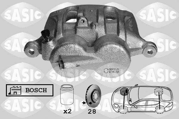 Sasic 6506163 Brake caliper front right 6506163