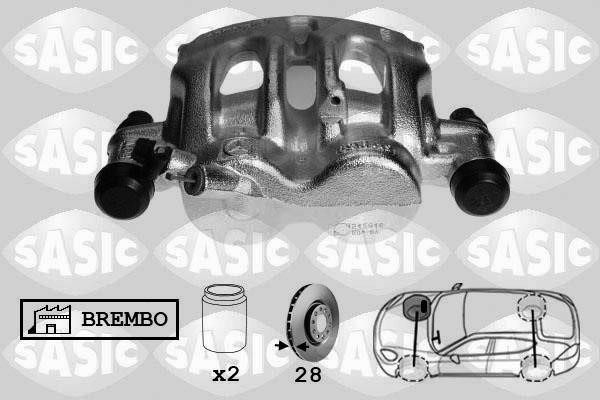Sasic 6506169 Brake caliper front right 6506169
