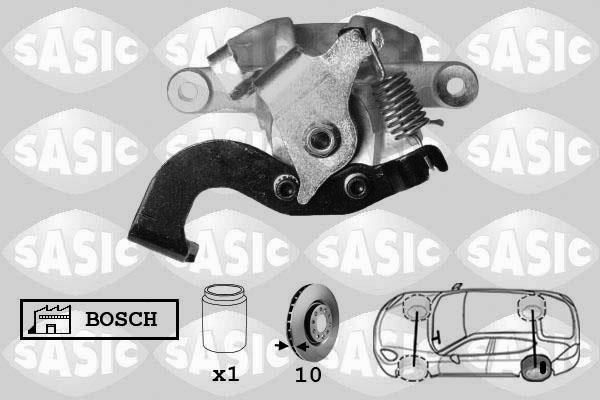 Sasic 6506182 Brake caliper rear left 6506182