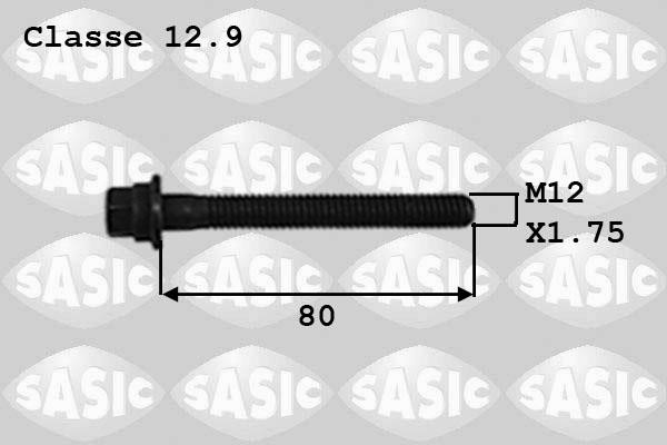 Sasic 8700012 Crankshaft pulley pulley fastening bolt 8700012
