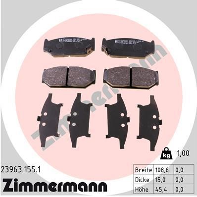 Otto Zimmermann 23963.155.1 Brake Pad Set, disc brake 239631551