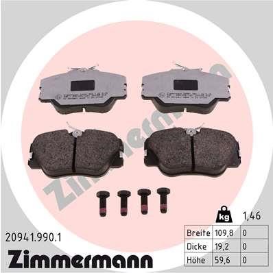 Otto Zimmermann 20941.990.1 Brake Pad Set, disc brake 209419901