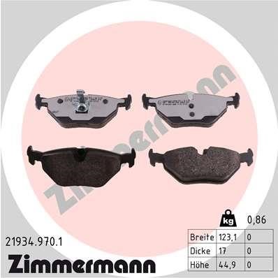 Otto Zimmermann 21934.970.1 Brake Pad Set, disc brake 219349701