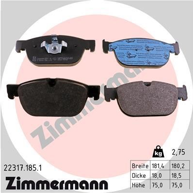 Otto Zimmermann 22317.185.1 Brake Pad Set, disc brake 223171851