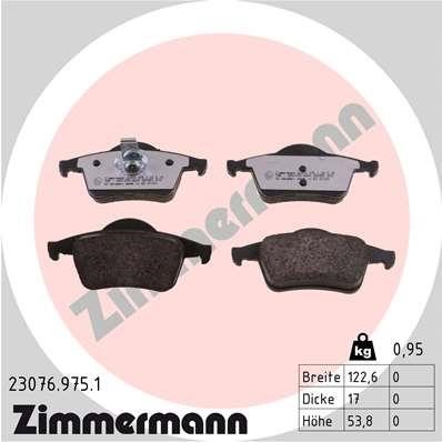 Otto Zimmermann 23076.975.1 Brake Pad Set, disc brake 230769751