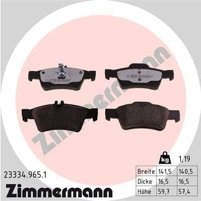 Otto Zimmermann 23334.965.1 Brake Pad Set, disc brake 233349651