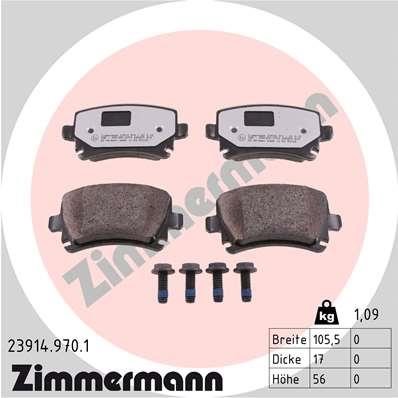 Otto Zimmermann 23914.970.1 Brake Pad Set, disc brake 239149701