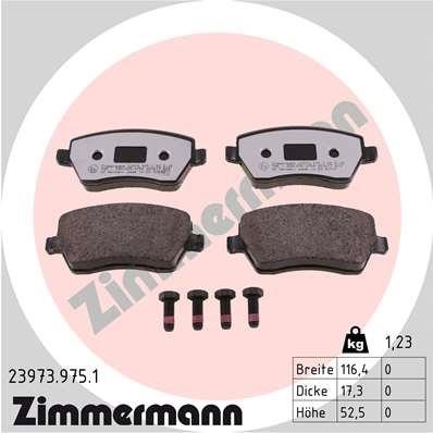 Otto Zimmermann 23973.975.1 Brake Pad Set, disc brake 239739751