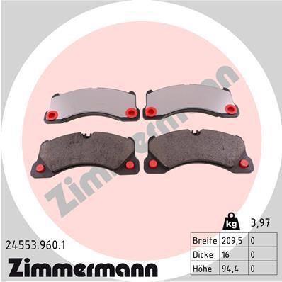 Otto Zimmermann 24553.960.1 Brake Pad Set, disc brake 245539601