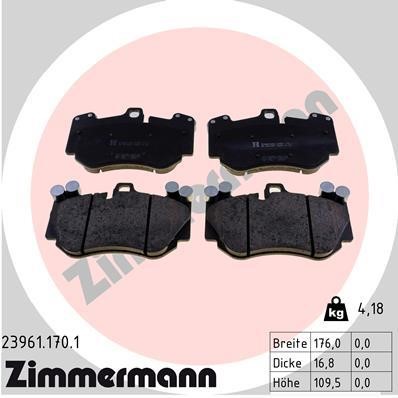 Otto Zimmermann 23961.170.1 Brake Pad Set, disc brake 239611701