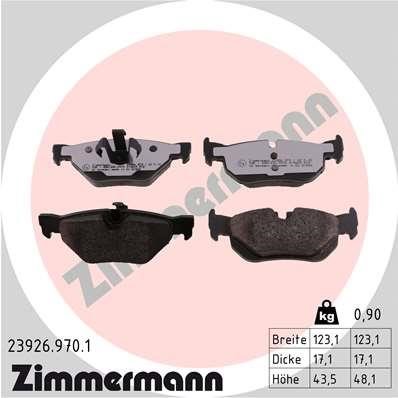Otto Zimmermann 23926.970.1 Brake Pad Set, disc brake 239269701
