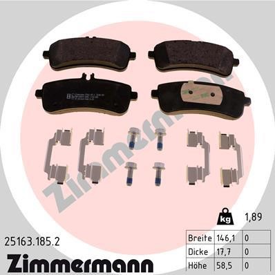 Otto Zimmermann 25163.185.2 Brake Pad Set, disc brake 251631852