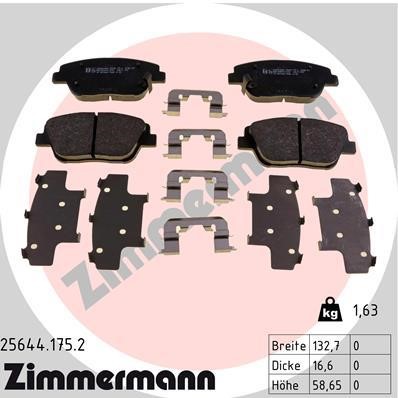 Otto Zimmermann 25644.175.2 Brake Pad Set, disc brake 256441752